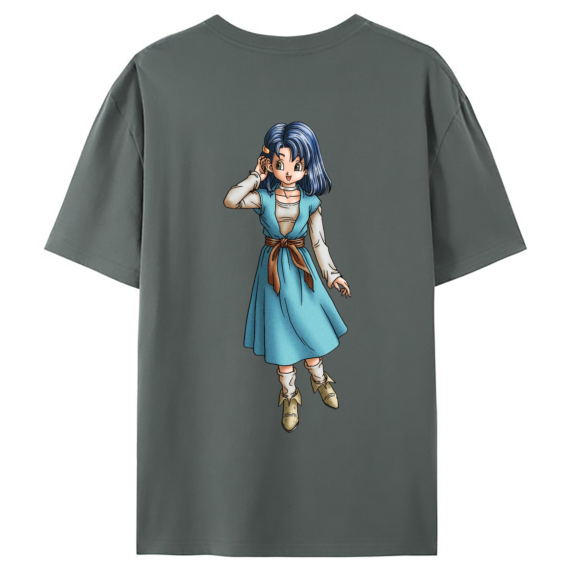 （画像用） ドラゴンクエスト Doragon Kuesuto Dragon Quest 綿100％ メンズ半袖Tシャツ（バックプリント） 通気性
